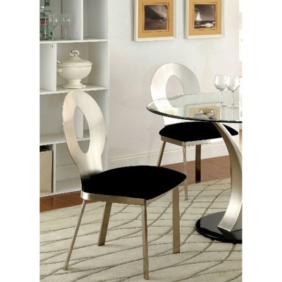 Chaise de salle à manger contemporaine en métal 2 pièces