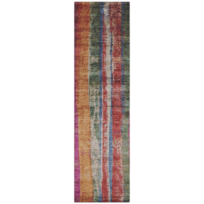 Machine Washable Indoor/Outdoor Xhevrie Putty Rug