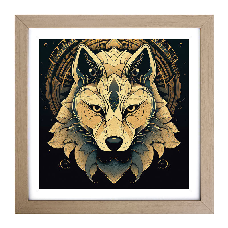Single Picture Frame Print on Wood, Oak Framed