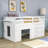 Gigel Kids Twin Loft Bed with Drawers-1887771782