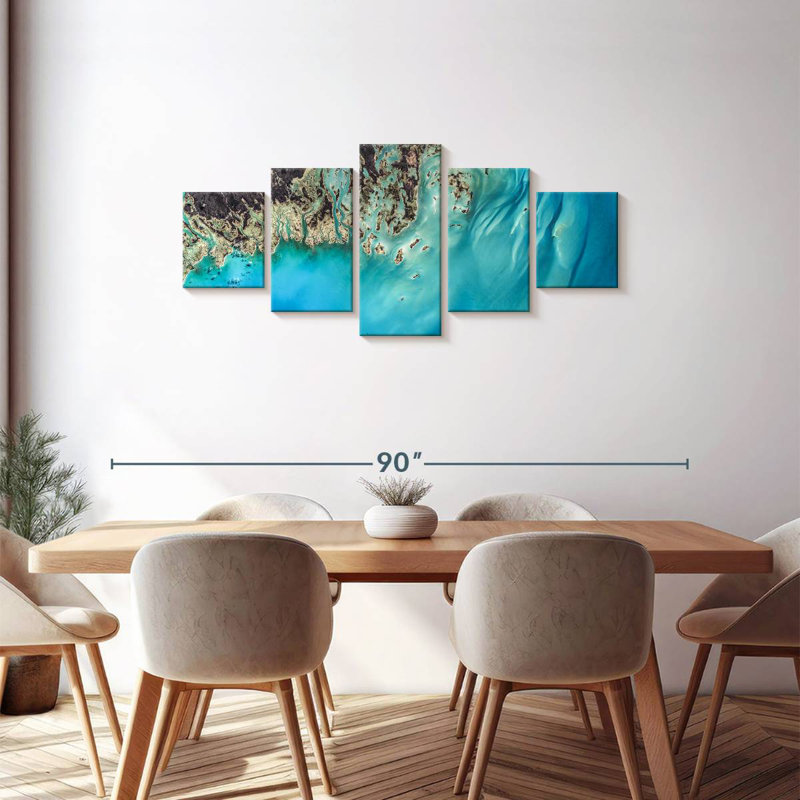 Caraïbes tropicales, H 30 po x l 68 po