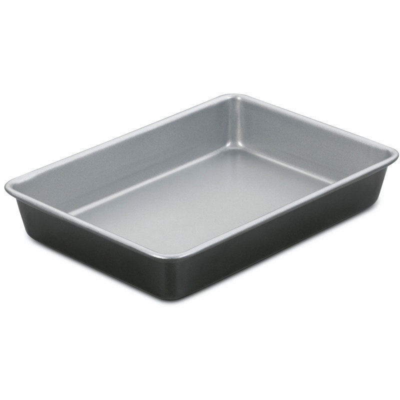 Silver Nonstick Aluminized Steel Rectangular Cake Pan