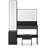 Extra Large LED Vanity Table with Double Mirror and Cushioned Stool, 3-Color Touch Control Lighted Mirror with Storage Drawers