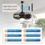 Ventilateur de plafond d'extérieur de 20 po avec lumières, ventilateur de cage enfichable avec télécommande et application intelligente, ventilateurs de pavillon imperméables IP44 avec 6 vitesses réversibles, minuterie, 3CCT pour porche de patio extérieur, noir
