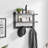 Presidio 5 - Hook Wall Mounted Coat Rack with Storage in White-1328447259