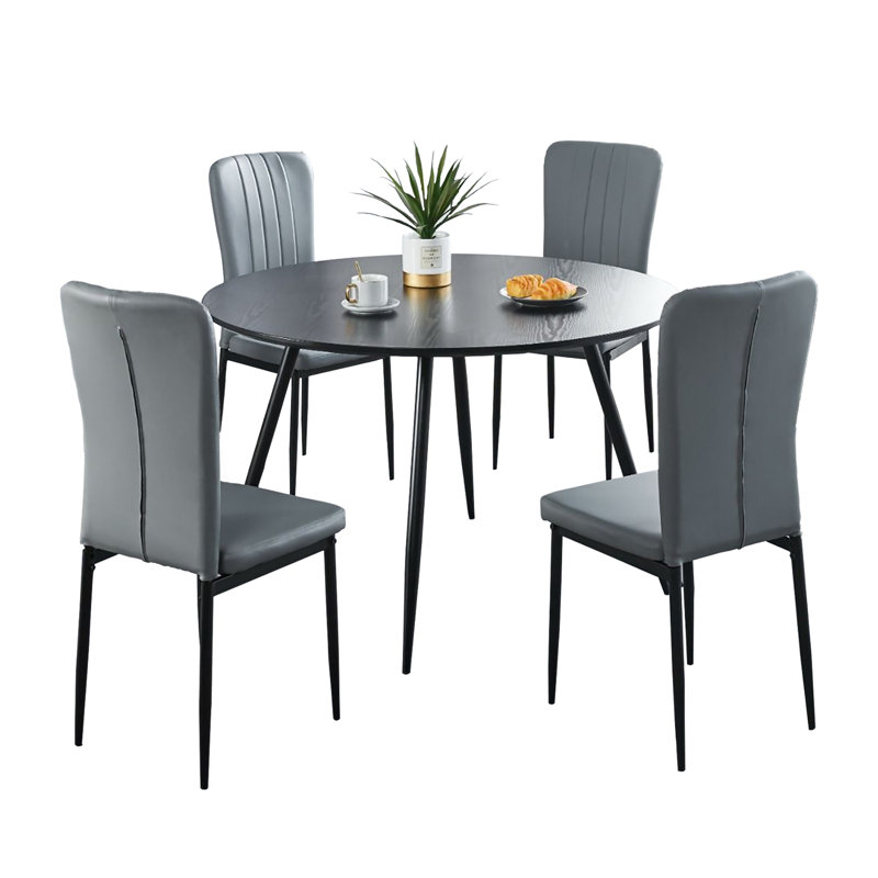 Mose 4 - Person Dining Set, Black
