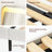 Twin Size Platform Bed Frame With Fabric Upholstered Headboard And Wooden Slats Support-1829914450