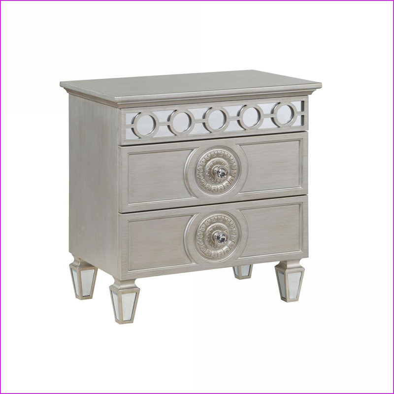 Table de chevet 2 tiroirs Modern Glam