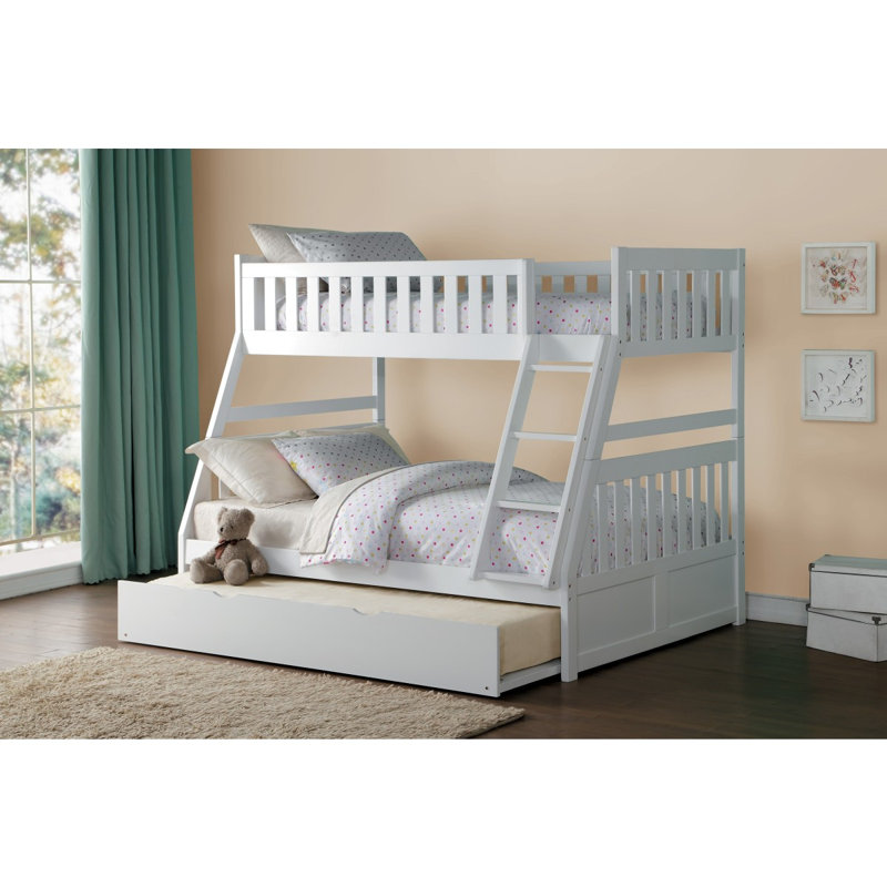 Genelda Kids Bunk Bed with Trundle, Twin over Full