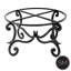Modern Contemporary Round Stone Coffee Table With Hand Forged Wrought Iron