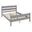  Structure de lit double Kalyn avec tête de lit en bois-398621265