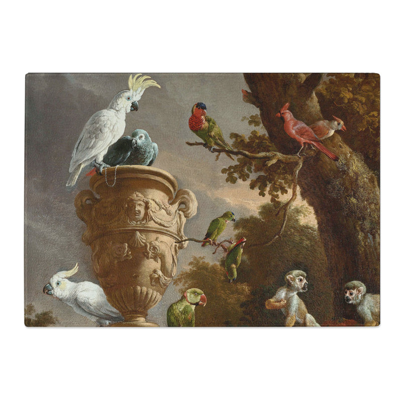Menagerie by Melchior d'Hondecoeter Chopping Board, 0.4cm H x 20cm W x 28.5cm L