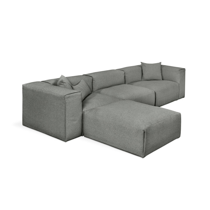 Nest Modular Sectional, Scoria Boucle