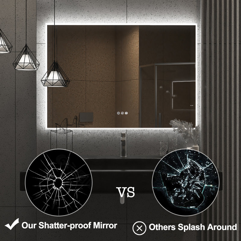 Ceilean 40 po X P 28 po Miroir de salle de bain mural H