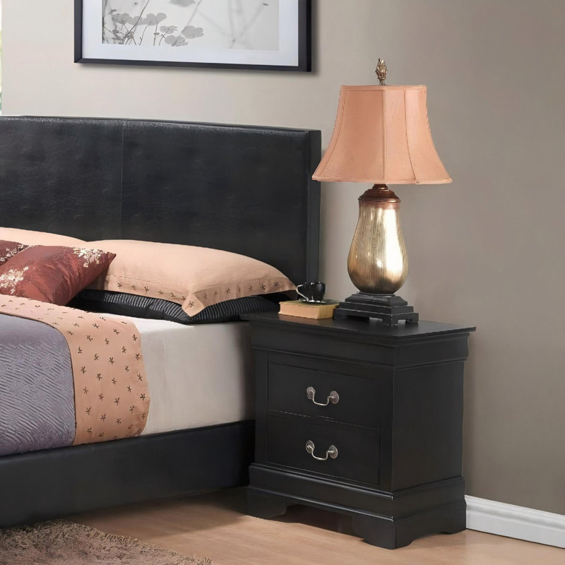 Table de chevet, table de chevet chic pour toute chambre à coucher, Noir