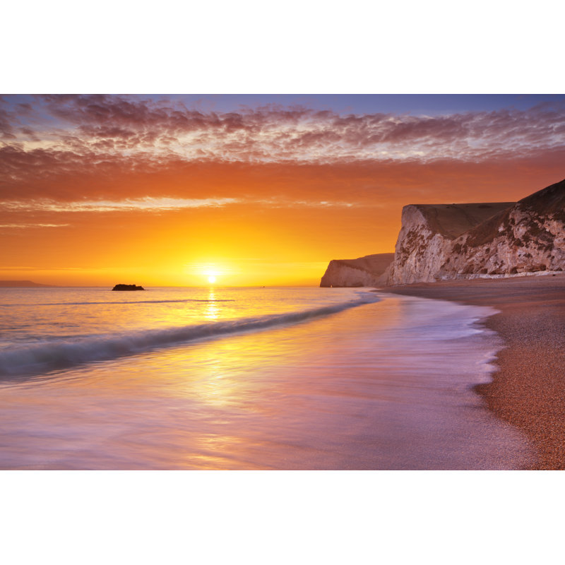 Cliffs At Durdle Door Beach - Wrapped Canvas Print, 61cm H x 91cm W x 3.8cm D