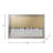 Day at the Ice Rink Hand Painted Abstract Artwork from Mexico, Gold and White, 71 W x 3 D x 47 H Inches
