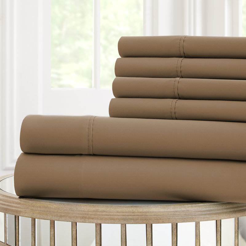 Cool Comfort Microfiber Sheet Set, King Sheet Set + 1 Fitted Sheet + Pillowcase, Charcoal