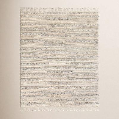 Timi Light Beige Gray Hand-Knotted Wool Rug