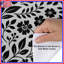 Housses de couette à motif floral noir et blanc-130659086