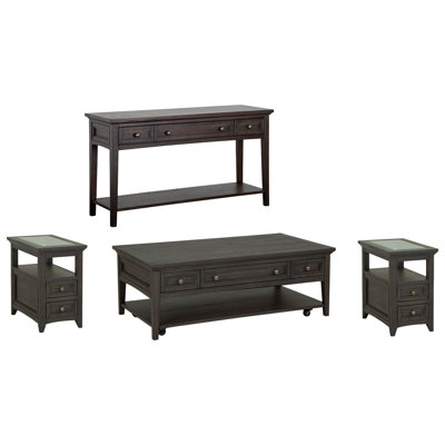 Fontenot Rectangular Cocktail Table With 2 Chairside End Table And Sofa Table