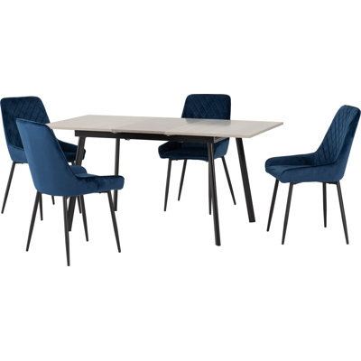 Raffaele 4 - Person Butterfly Leaf Dining Set