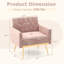 Chaise d'appoint rembourrée de style Mid-Century, canapé en velours de loisirs moderne avec repose-pieds réglables-540561813