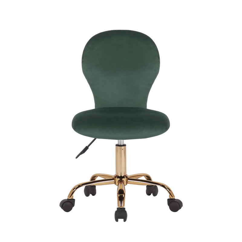 Bohon Velvet Task Chair, Green