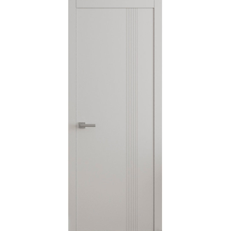 Intérieur de la porte française - Essentiel 0777 - Poignée simple à panneau régulier - Portes de salle de bain modernes