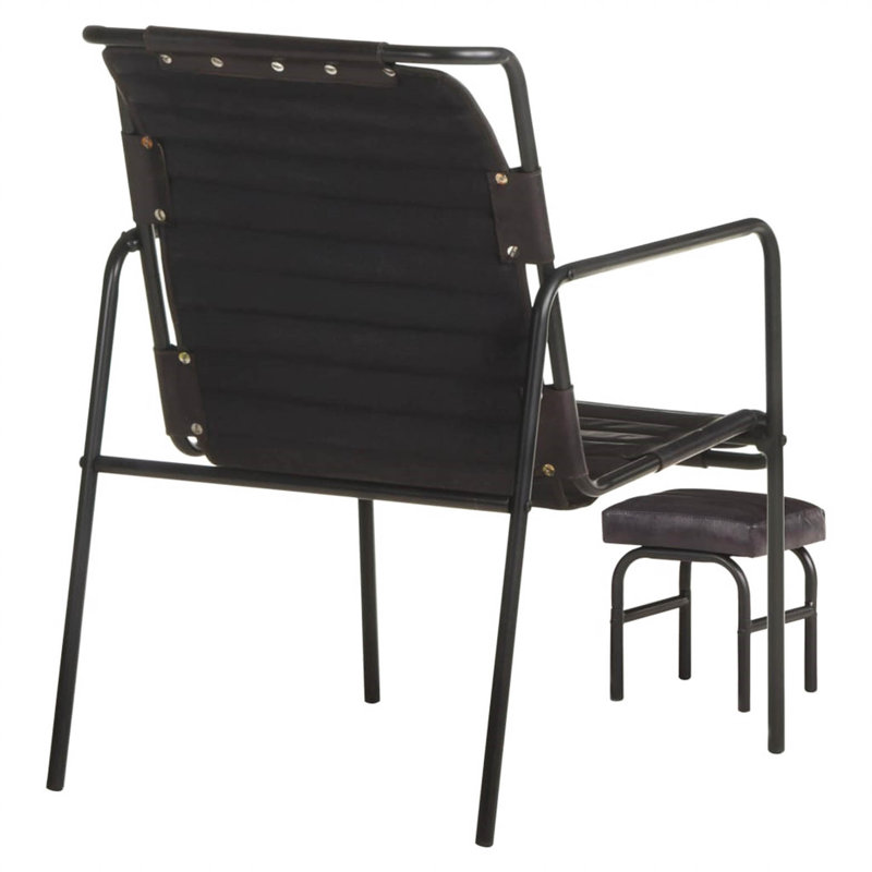 Upholstered Accent Chair with Footstool