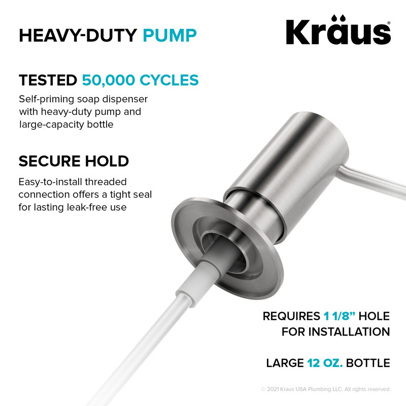 Stainless Steel Spring Loaded Kitchen Soap Dispenser