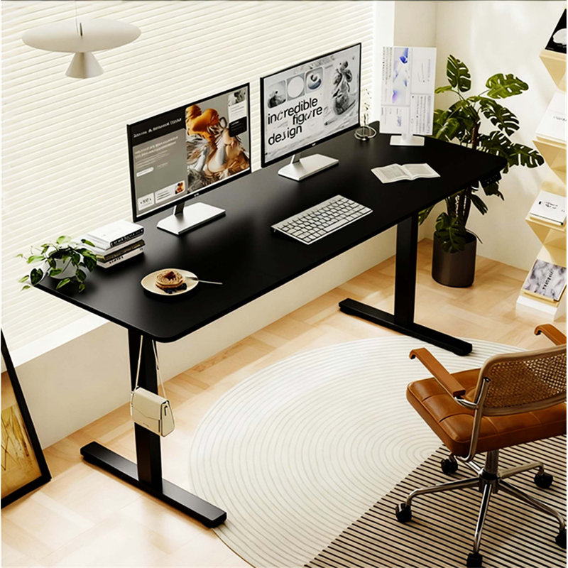 Bureau électrique à hauteur ajustable électrique avec préréglages de mémoire et charge rapide pour la productivité du bureau à domicile (BUREAU NON FAUTEUIL)