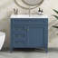 Meuble-lavabo simple avec lavabo supérieur, armoire de rangement pour la salle de bain avec 2 tiroirs et un tiroir basculant pour la salle de bain