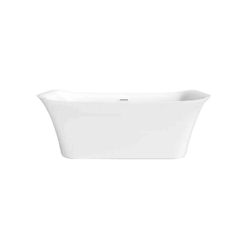 Baignoire autoportante 59 "x 31,375", Chrome poli
