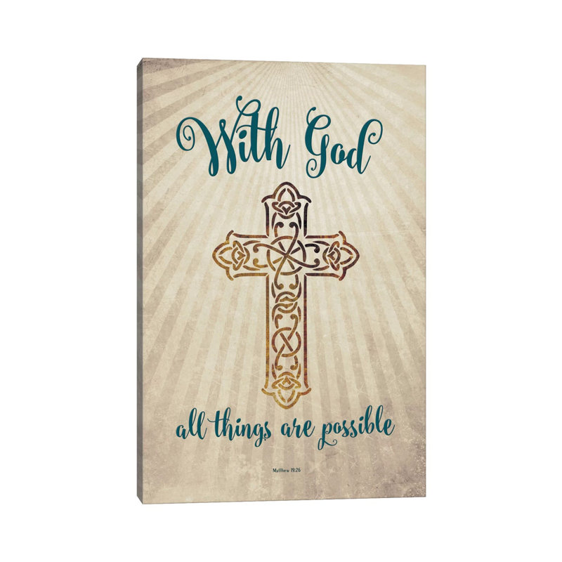 With God by Amanda Murray - Wrapped Canvas Print, 30.48 cm H x 45.72 cm W