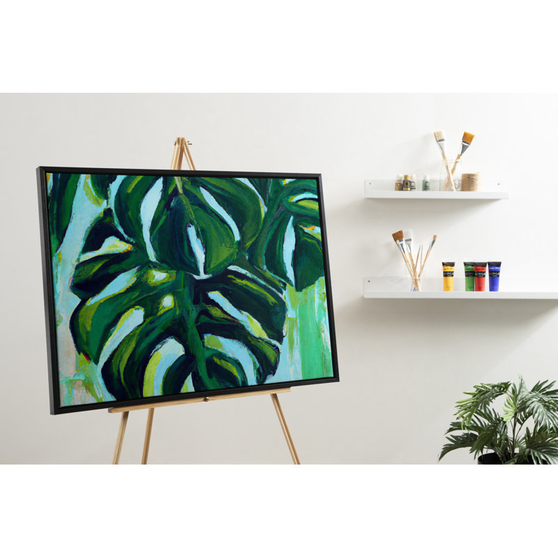 Peinture vierge sur toile encadrée, Cadre noir