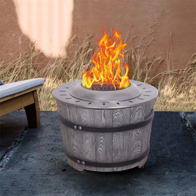 Foyer sans fumée avec granule de bois / brindille / bois comme combustible, aspect bois