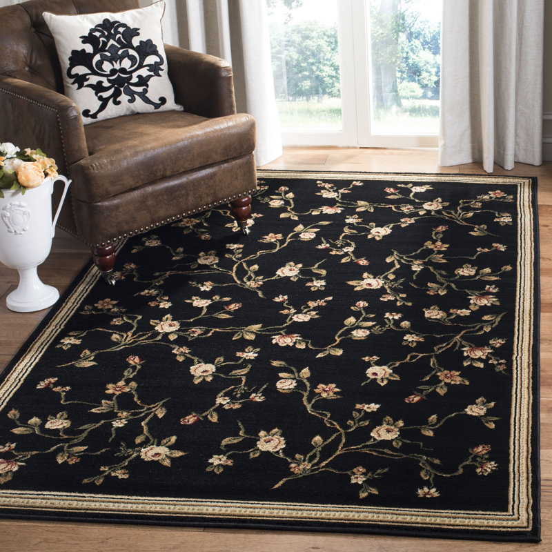 Tapis à motif floral Carolane, Rectangle 3 pi 3 po x 5 pi 3 po