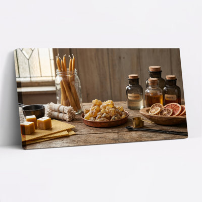 Ensemble de 1 tableau sur toile rustique pour cuisine