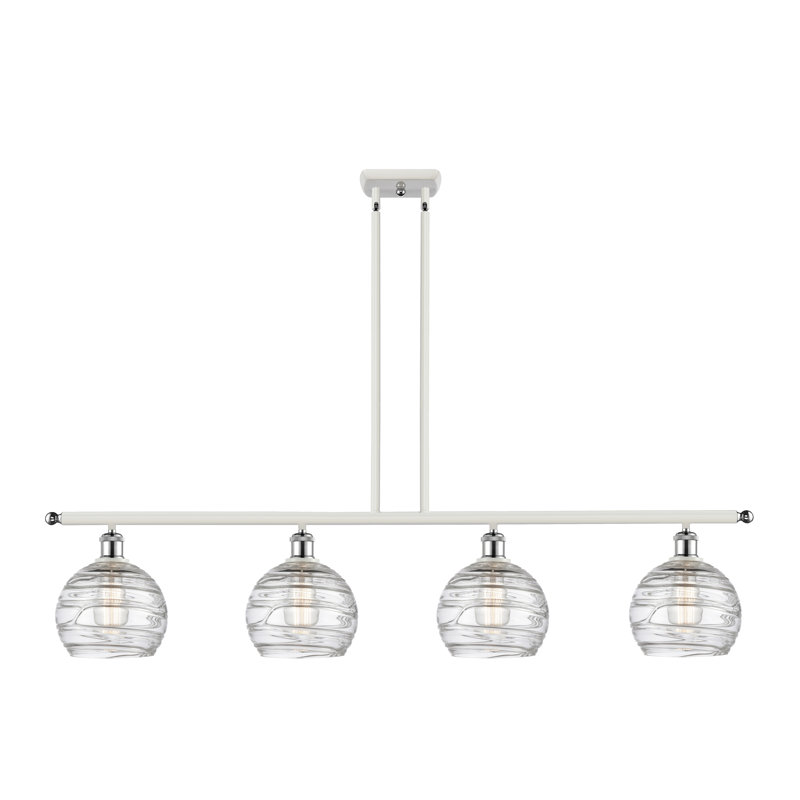 Vintage Globe 4-Light Polished Nickel Kitchen Island Pendant