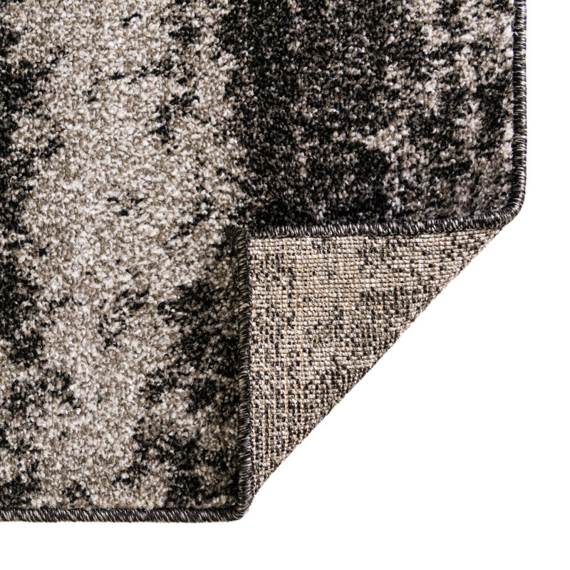 Tapis gris foncé Croslin, Rond 3 pi 1 po x 3 pi 1 po