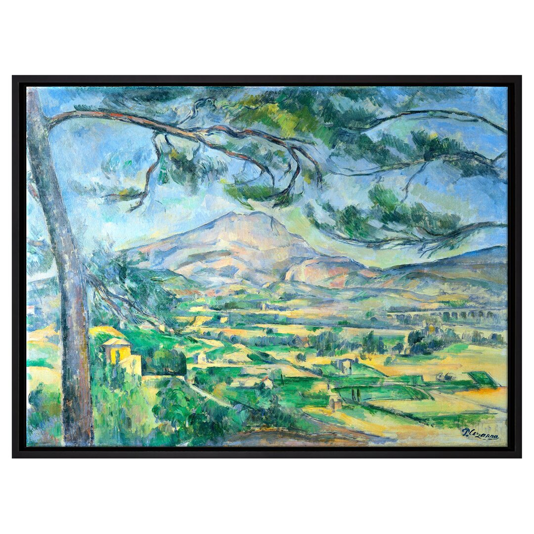 Gerahmter Kunstdruck Leinwandbild Mont Sainte-Victoire von Paul Cézanne