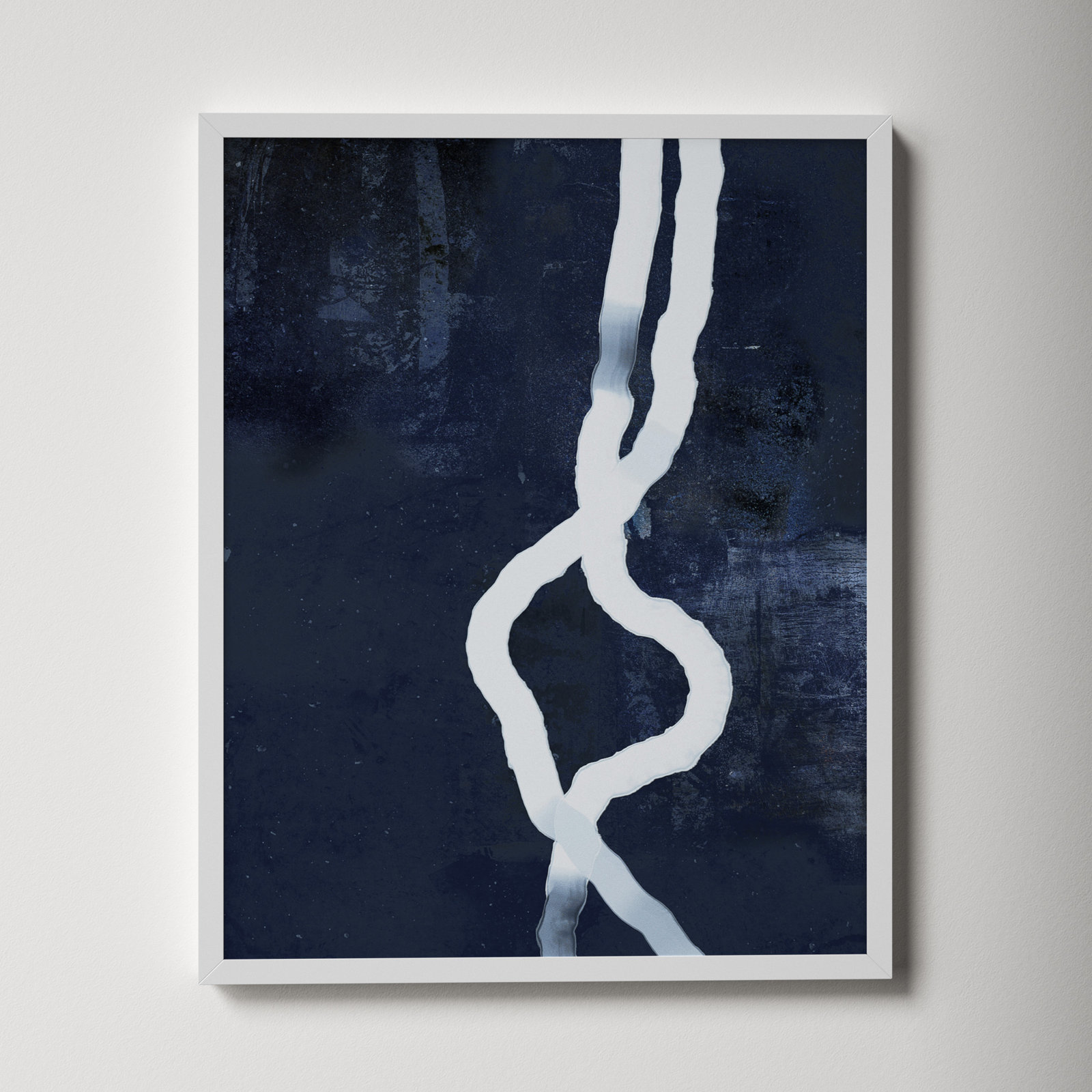 White Rope 3 by Jacques Pilon, 25" H x 20" W, White