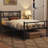 Graceful Scroll Platform Bed with Multiple Size and Color-2103365496-2086413079