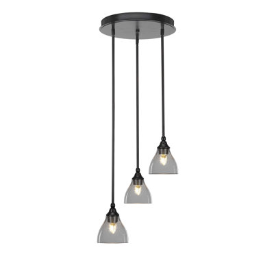 Empire 3 Light Stem Hung Cluster Pendalier