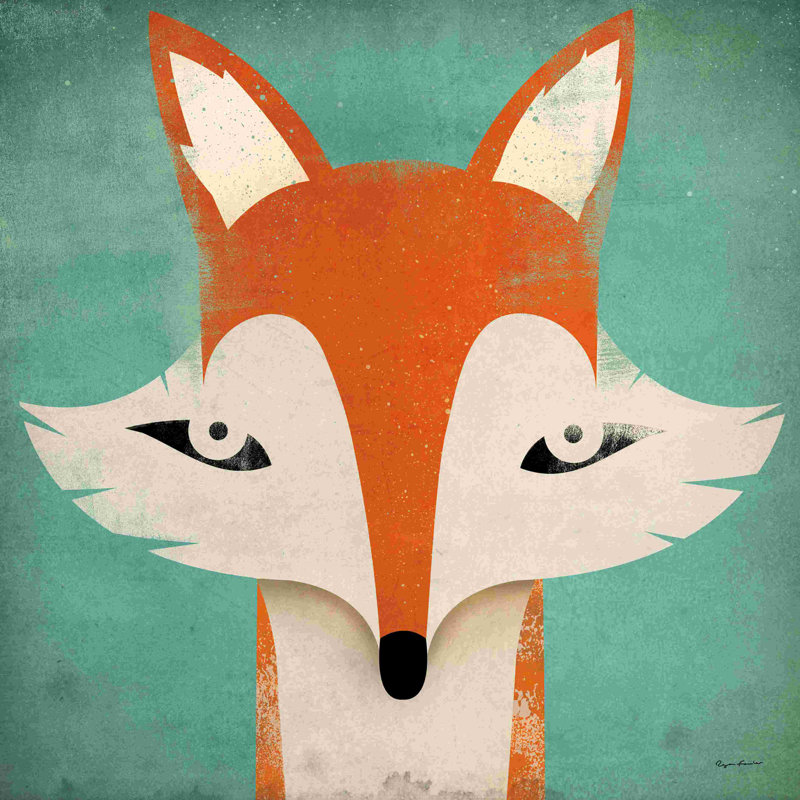 Fox par Ryan Fowler - reproduction d'art sur toile tendue, L 12 po x H 12 po
