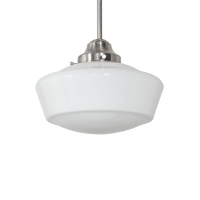 Luminaire suspendu en nickel brossé 1 lumière Revival