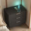 Table de chevet avec station de charge, table de chevet intelligente avec veilleuse, table de chevet moderne avec armoire de rangement pour chambre à coucher-1523905024