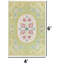 Tapis floral lavable à la machine 100% coton 4 pi x 6 pi