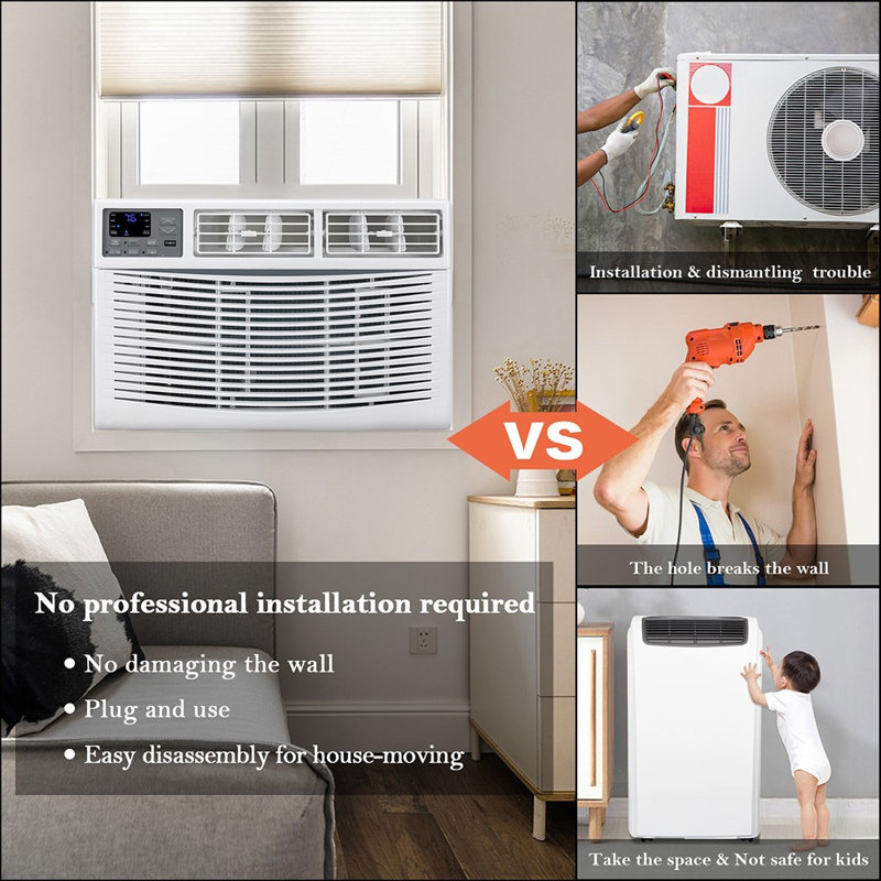Winado 14000 BTU Wi-Fi Connected Window Air Conditioner for 700 Square Feet with Remote Included